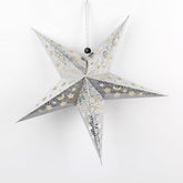 PartyCorp Silver Paper Star Dangler Decoration Set For Party Decoration, Pack of 2